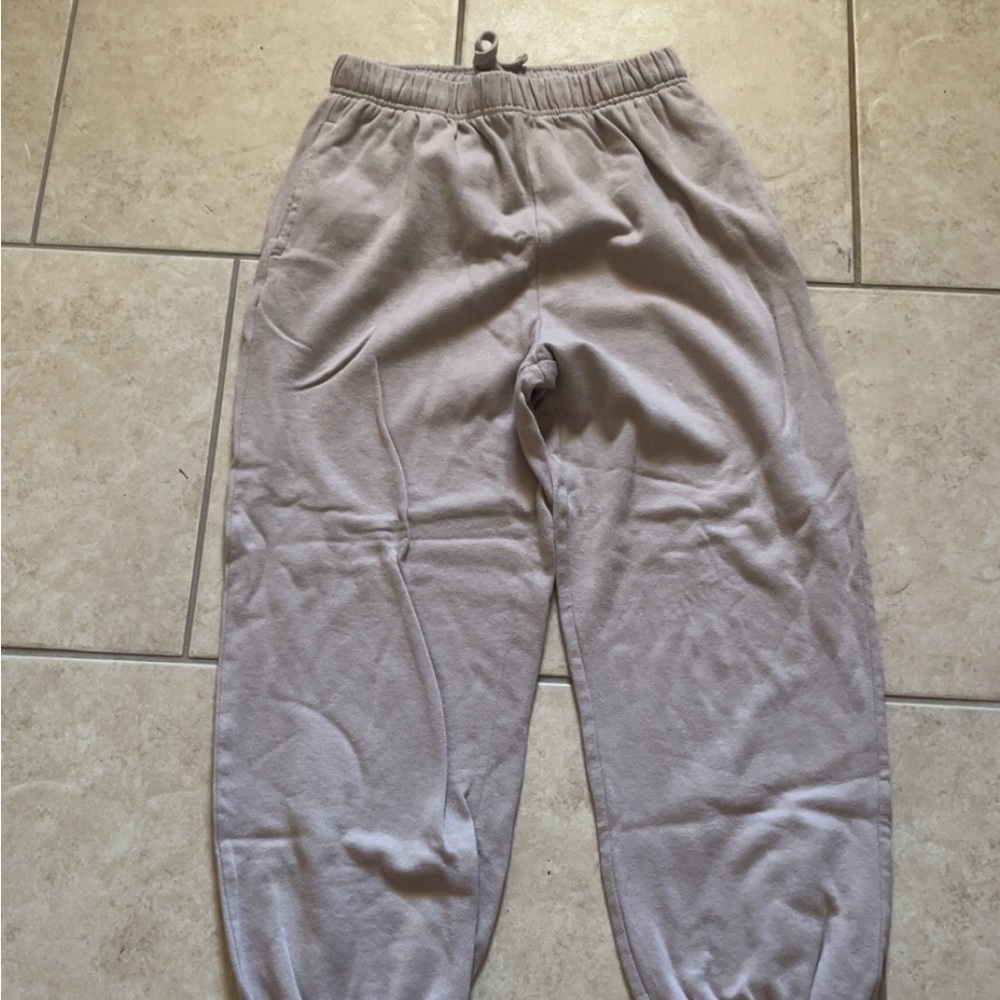 Cream/tan garage Jogger Sweatpants